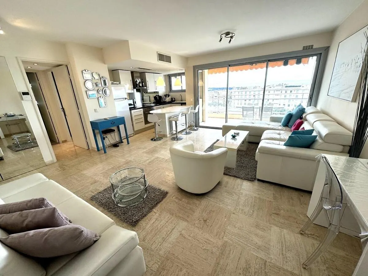 Seaview Retreat 1Br With Terrace Apartment Cannes France